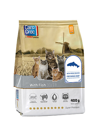 CaroCroc kattenvoer with Fish 400 gr