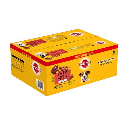 Pedigree Hondenvoer Adult Mixed in Gelei <br> 80 x 100 gr