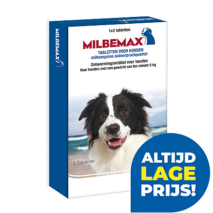 Milbemax tabletten hond 5 - 50 kg 2 st