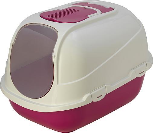 Moderna kattenbak Mega Comfy <br>hot pink/wit