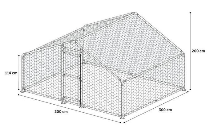 Flamingo Kippenren Doerak 2 x 3 x 2 mtr