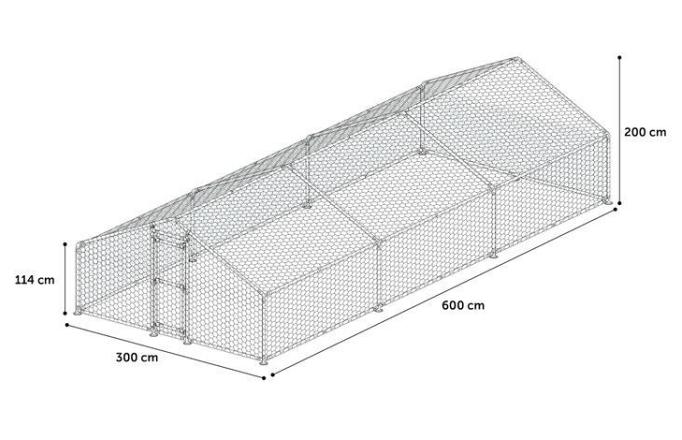 Flamingo Kippenren Doerak 6 x 3 x 2 mtr